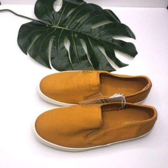 Old Navy Slip On Canvas Mustard Sneakers - Picture 2 of 7